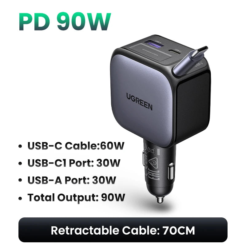 UGREEN 145W Multi-Port Car Charger