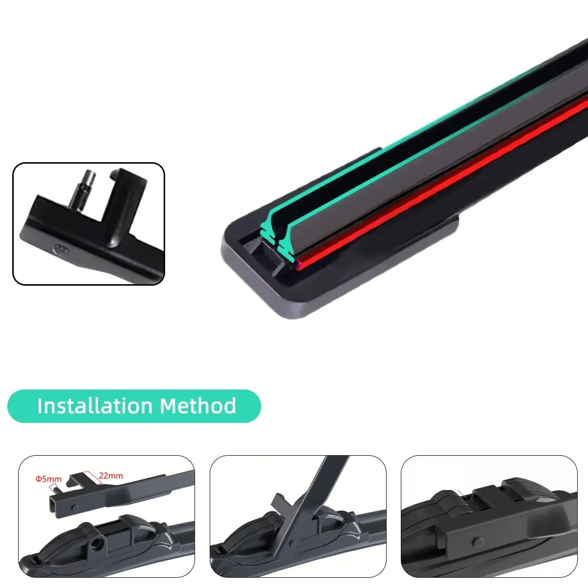 Double Rubber blades Car Front Wipers