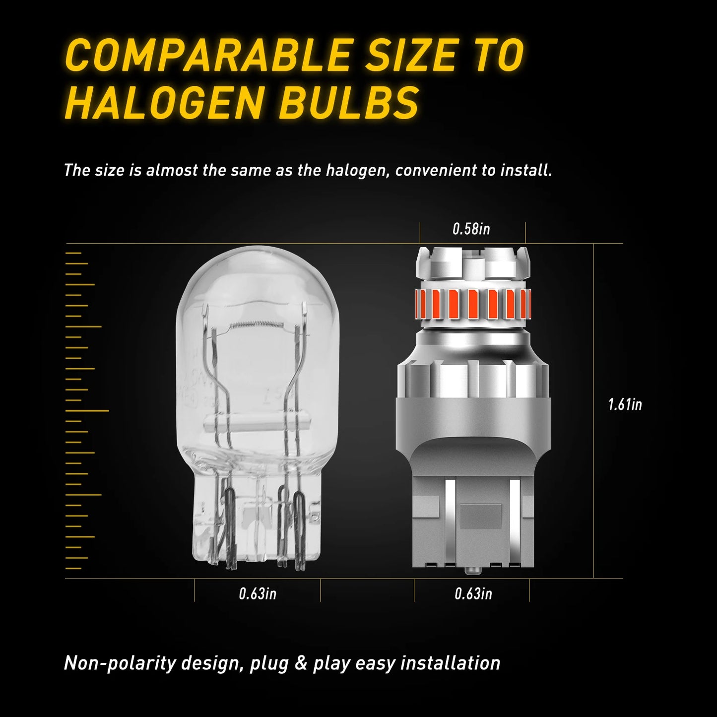 AUXITO T20 7443 LED Brake & DRL Bulbs