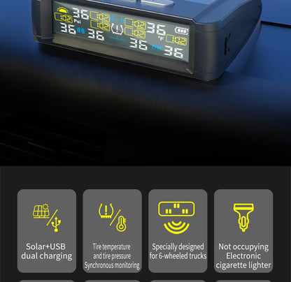 INDOMLO Solar TPMS with 4 External Sensors
