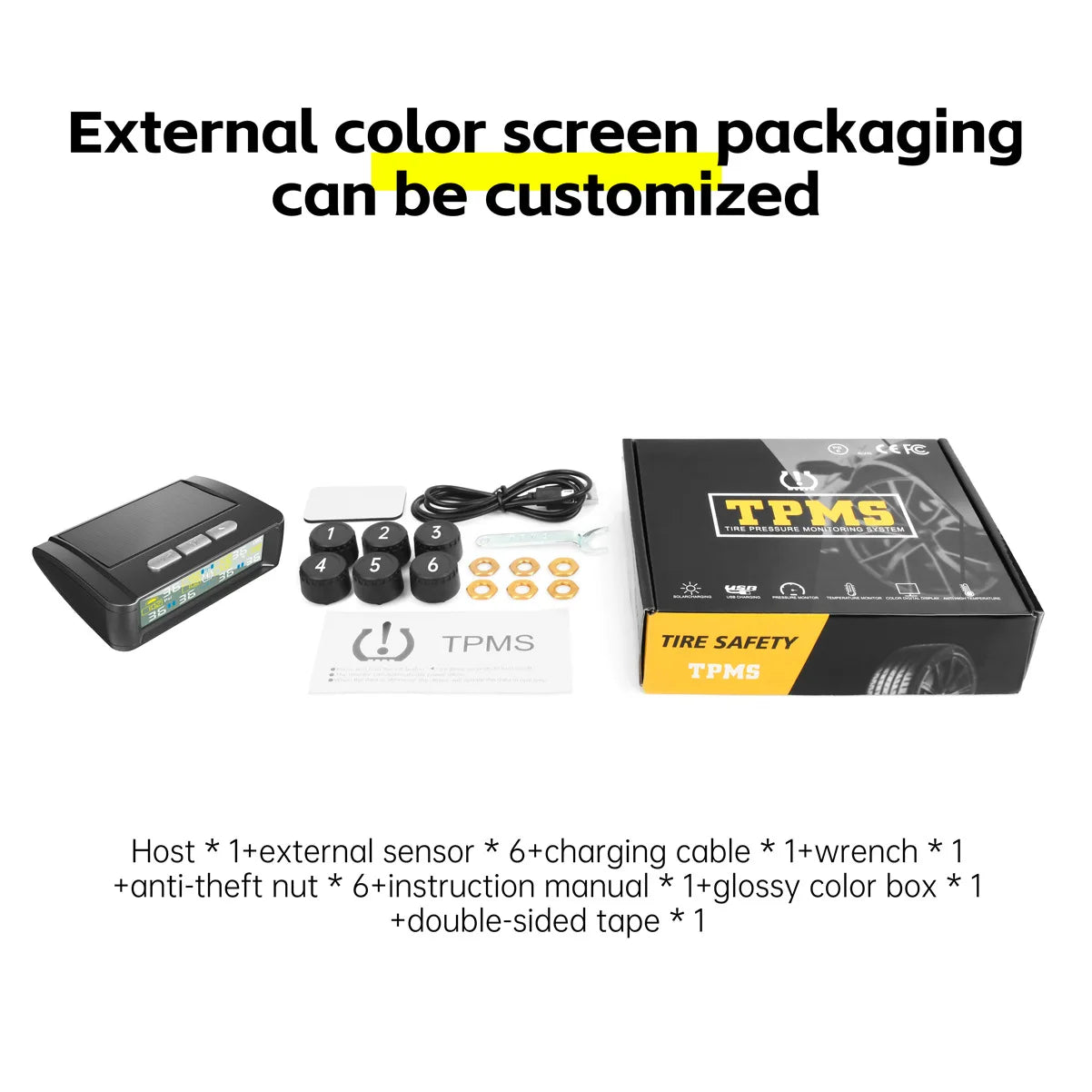 INDOMLO Solar TPMS with 4 External Sensors