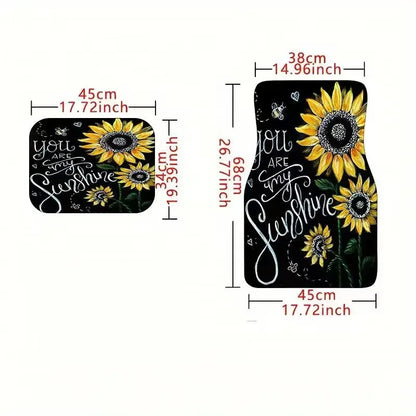 Bohemian Style Car Floor Mat Set (4-Piece)