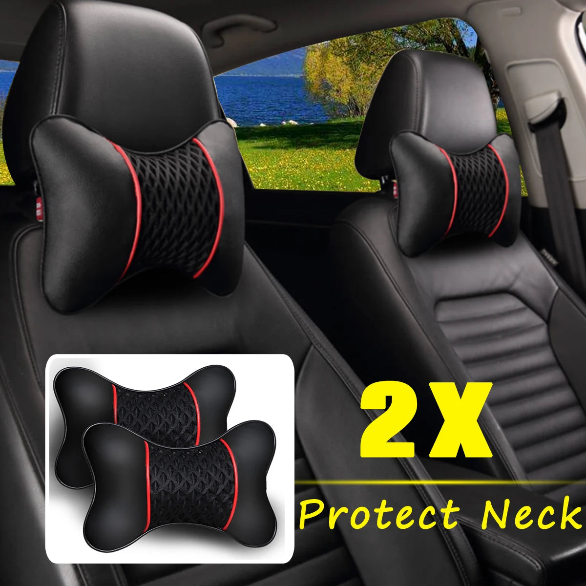 Car Headrest Pillows (1 Pair)