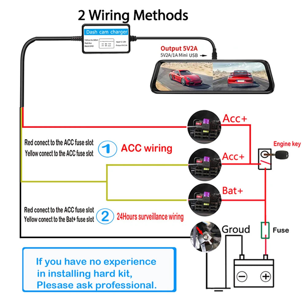 Hardwire Kit for 24H Parking Monitoring