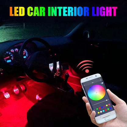 LEEPEE Wireless RGB Car Interior Lights
