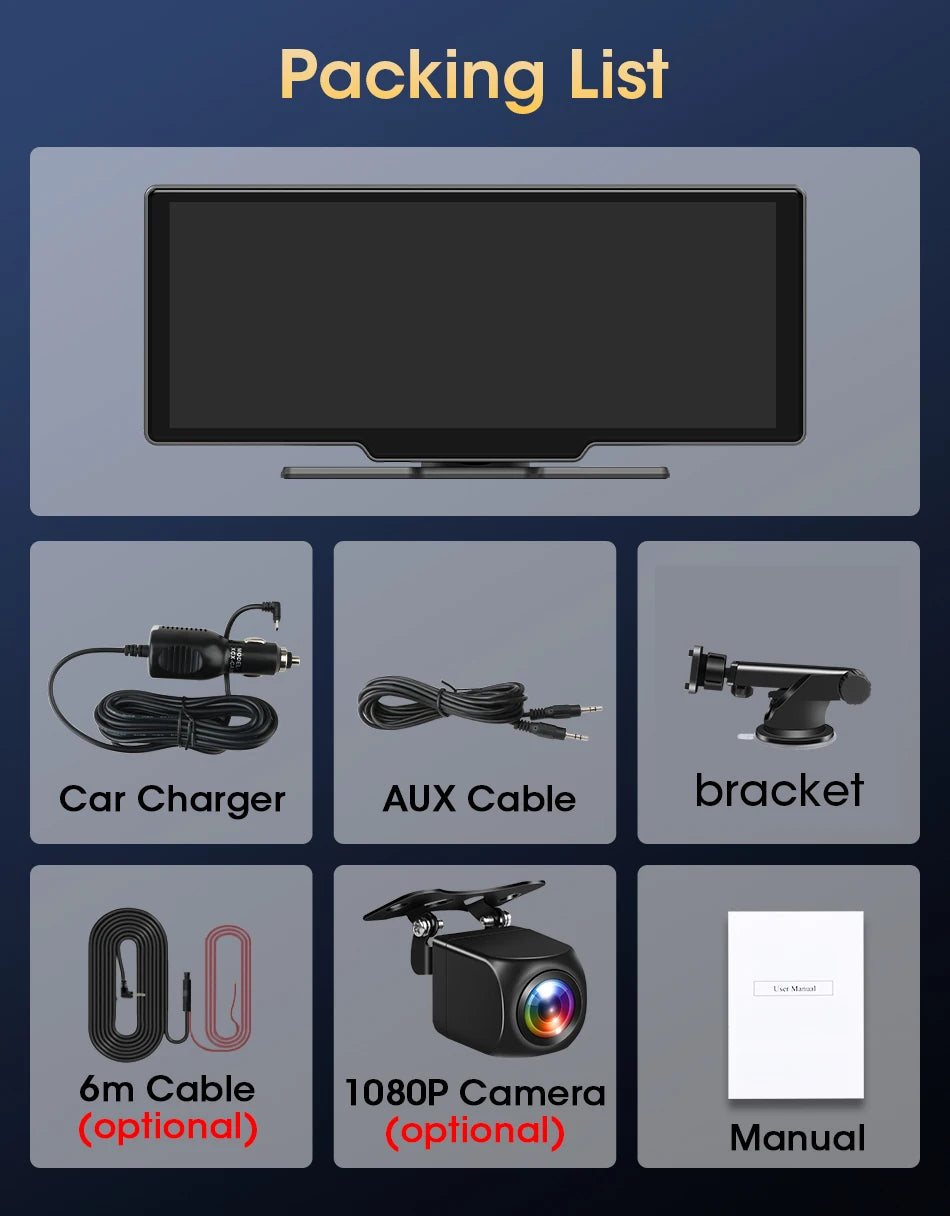 Universal 10.1" Android Auto and Carplay Device