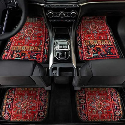 Bohemian Style Car Floor Mat Set (4-Piece)