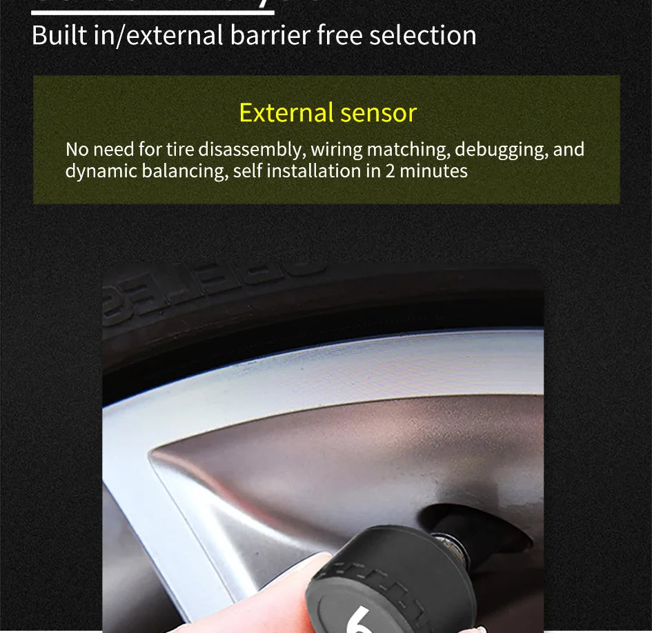 INDOMLO Solar TPMS with 4 External Sensors