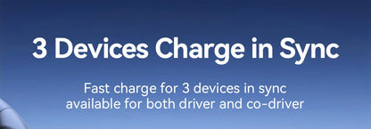 Rocoren 70W Car Charger with Coiled USB-C Cable