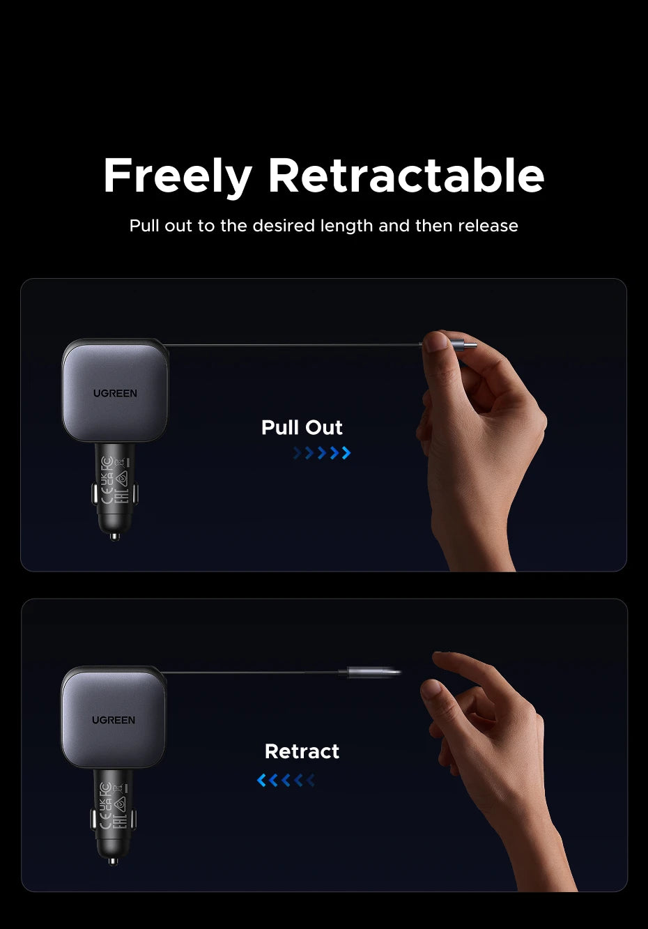 UGREEN 145W Multi-Port Car Charger