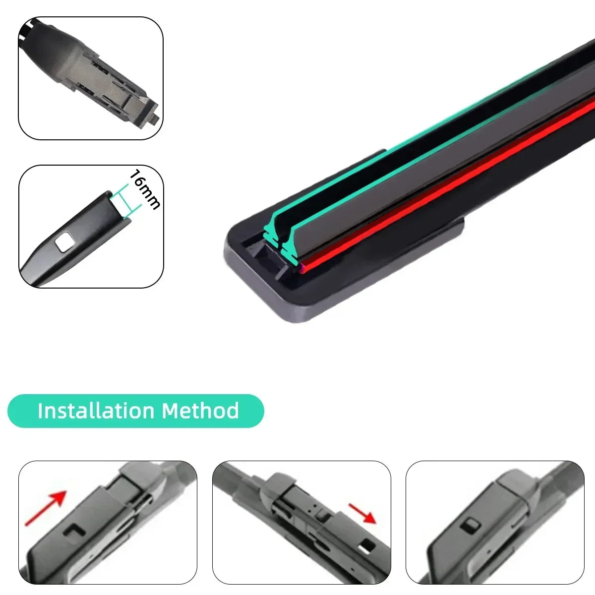 Double Rubber blades Car Front Wipers