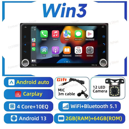 Universal Android 13 Car Multimedia Player for Toyota