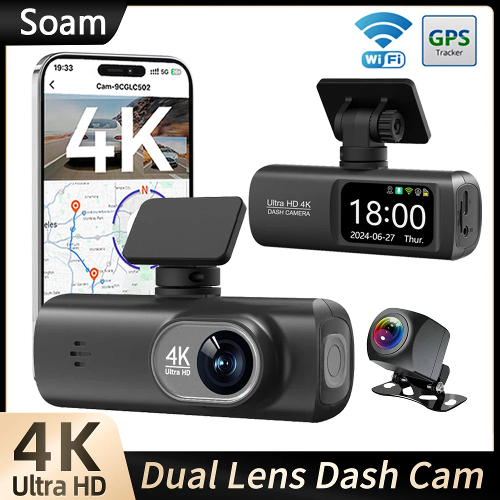 Soam 4K+1080P Dual-Channel Dash Cam
