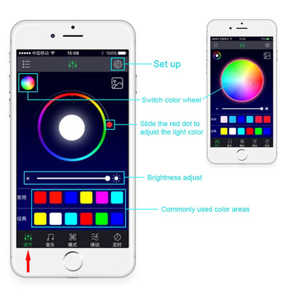 LEEPEE Wireless RGB Car Interior Lights
