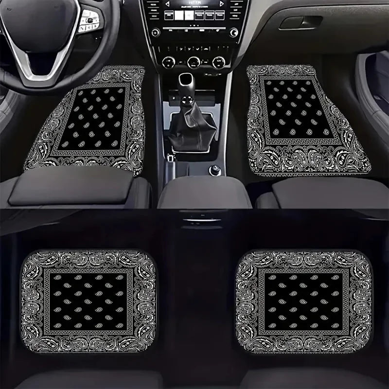 Bohemian Style Car Floor Mat Set (4-Piece)
