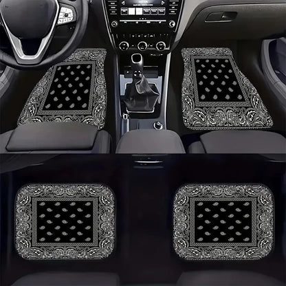 Bohemian Style Car Floor Mat Set (4-Piece)
