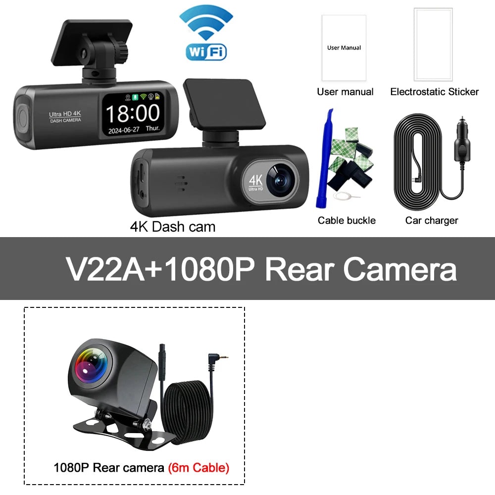Soam 4K+1080P Dual-Channel Dash Cam