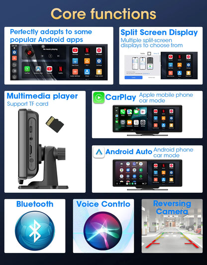 Universal 10.1" Android Auto and Carplay Device