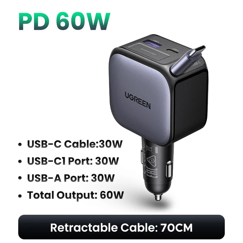 UGREEN 145W Multi-Port Car Charger