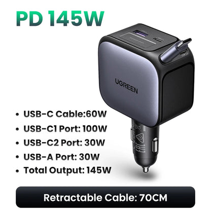 UGREEN 145W Multi-Port Car Charger