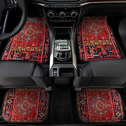 Bohemian Style Car Floor Mat Set (4-Piece)