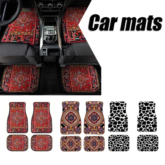 Bohemian Style Car Floor Mat Set (4-Piece)
