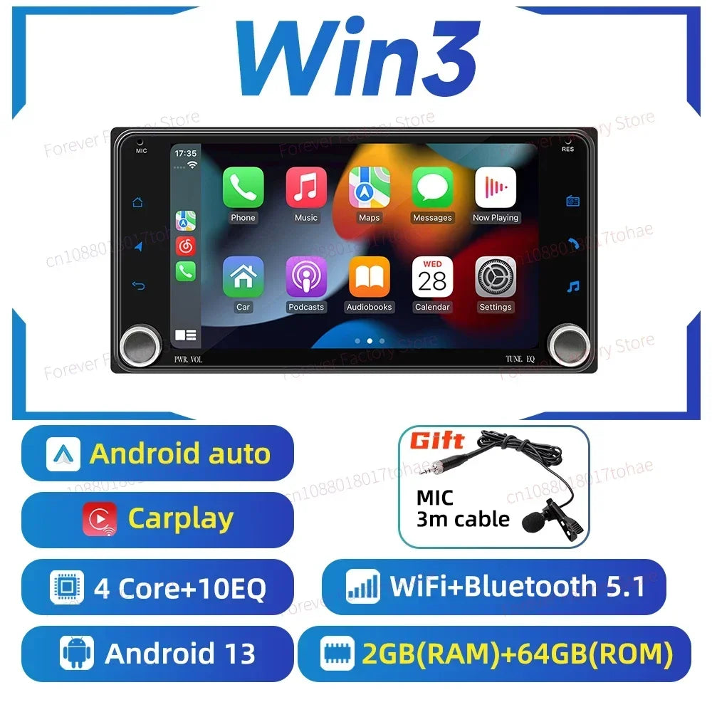 Universal Android 13 Car Multimedia Player for Toyota