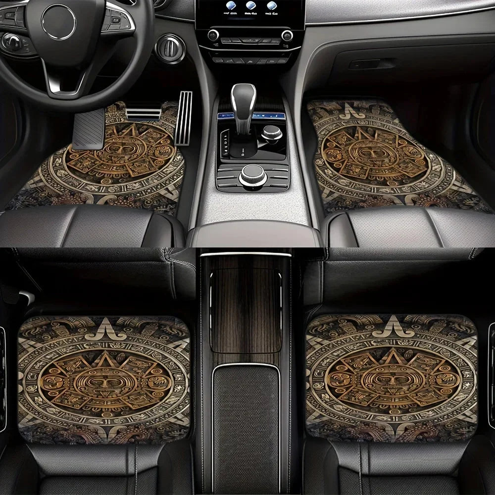 Bohemian Style Car Floor Mat Set (4-Piece)